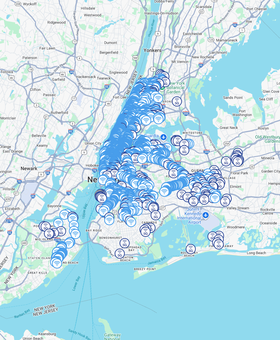 Figure 3: Free Public WiFi via LinkNYC and 5G